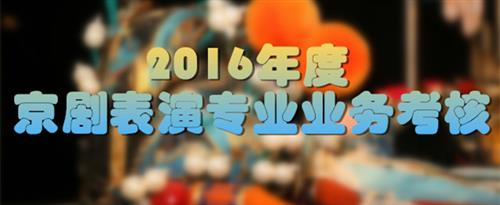 日骚穴国家京剧院2016年度京剧表演专业业务考...